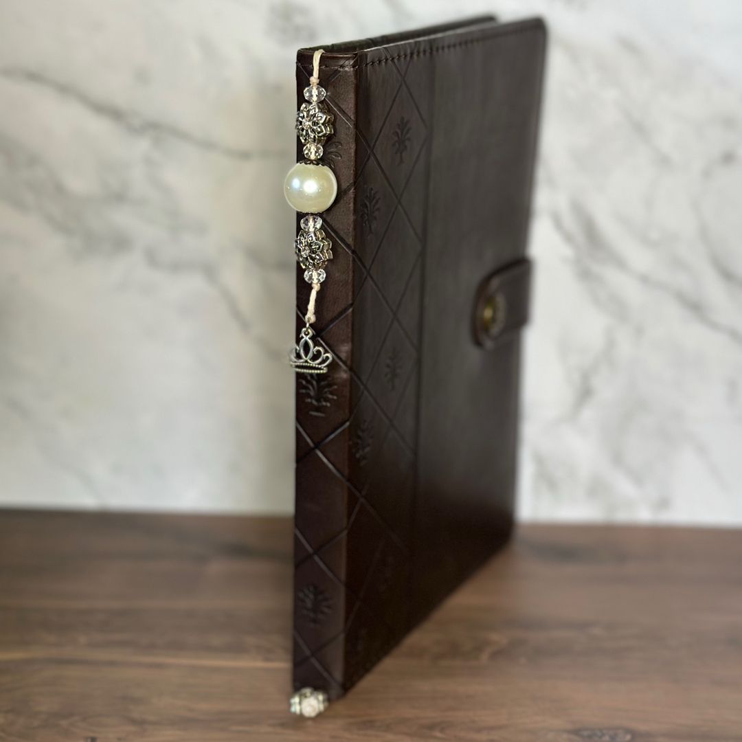 Silver Crown Bead Bookmark