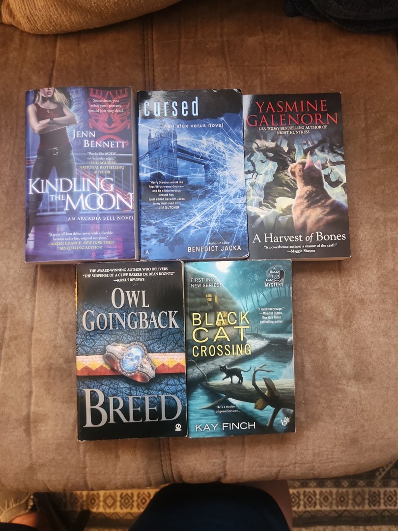 Fantasy/Mystery Lot of 5 Paperback Books