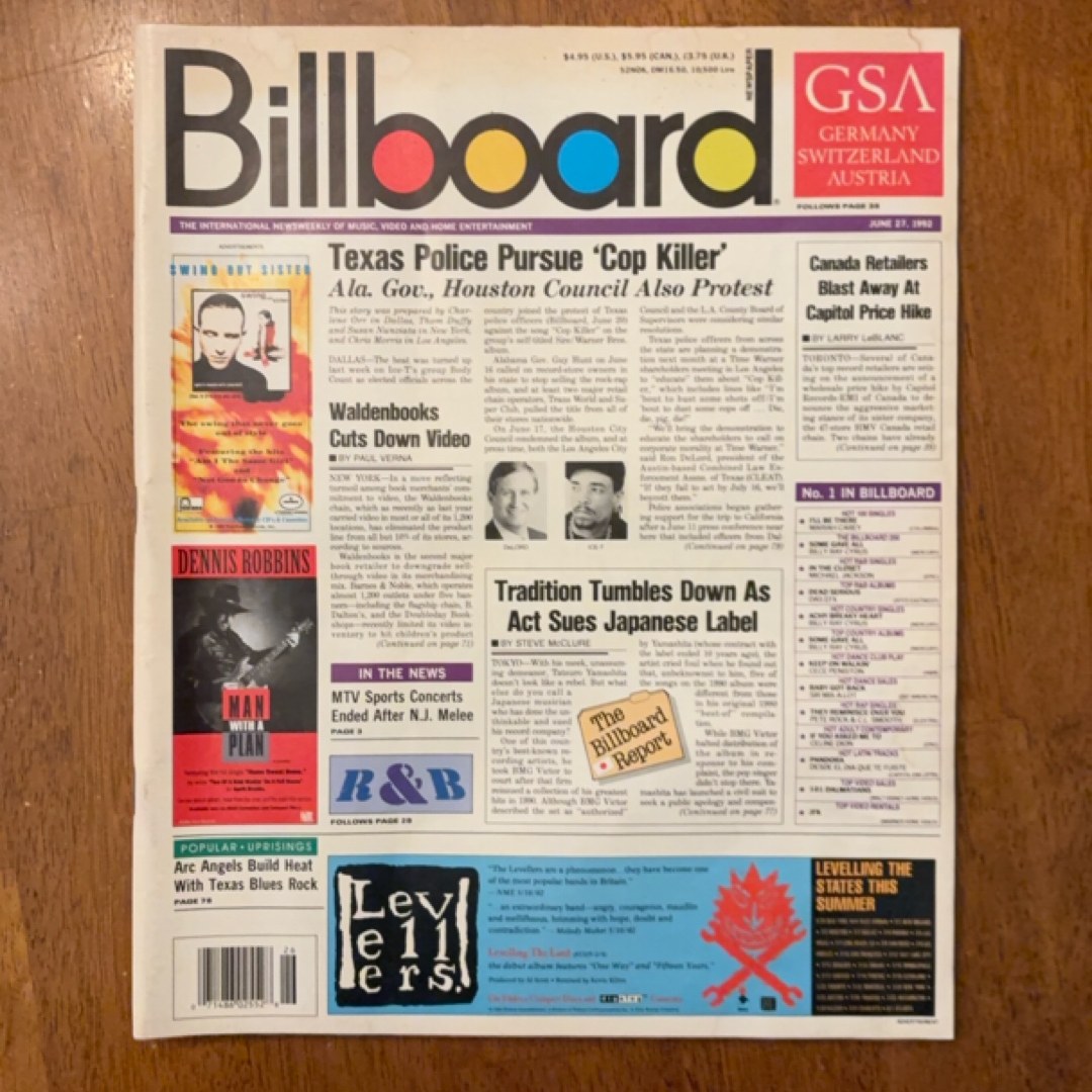Billboard Magazine June 27, 1992
