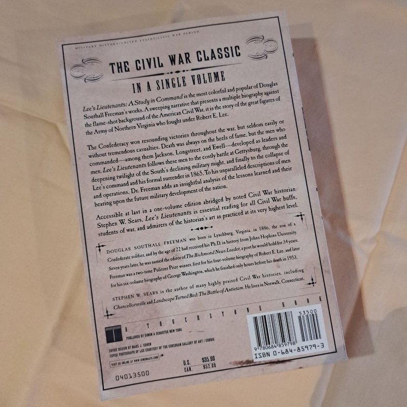 Lee's Lieutenants Third Volume Abridged