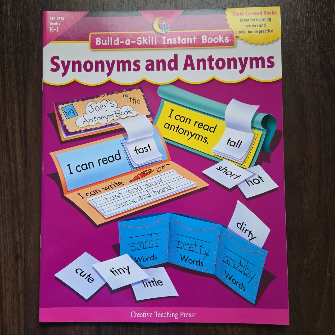 Build-a-SKill Instant Books Synonyms and Antonyms by Kim Callella ...