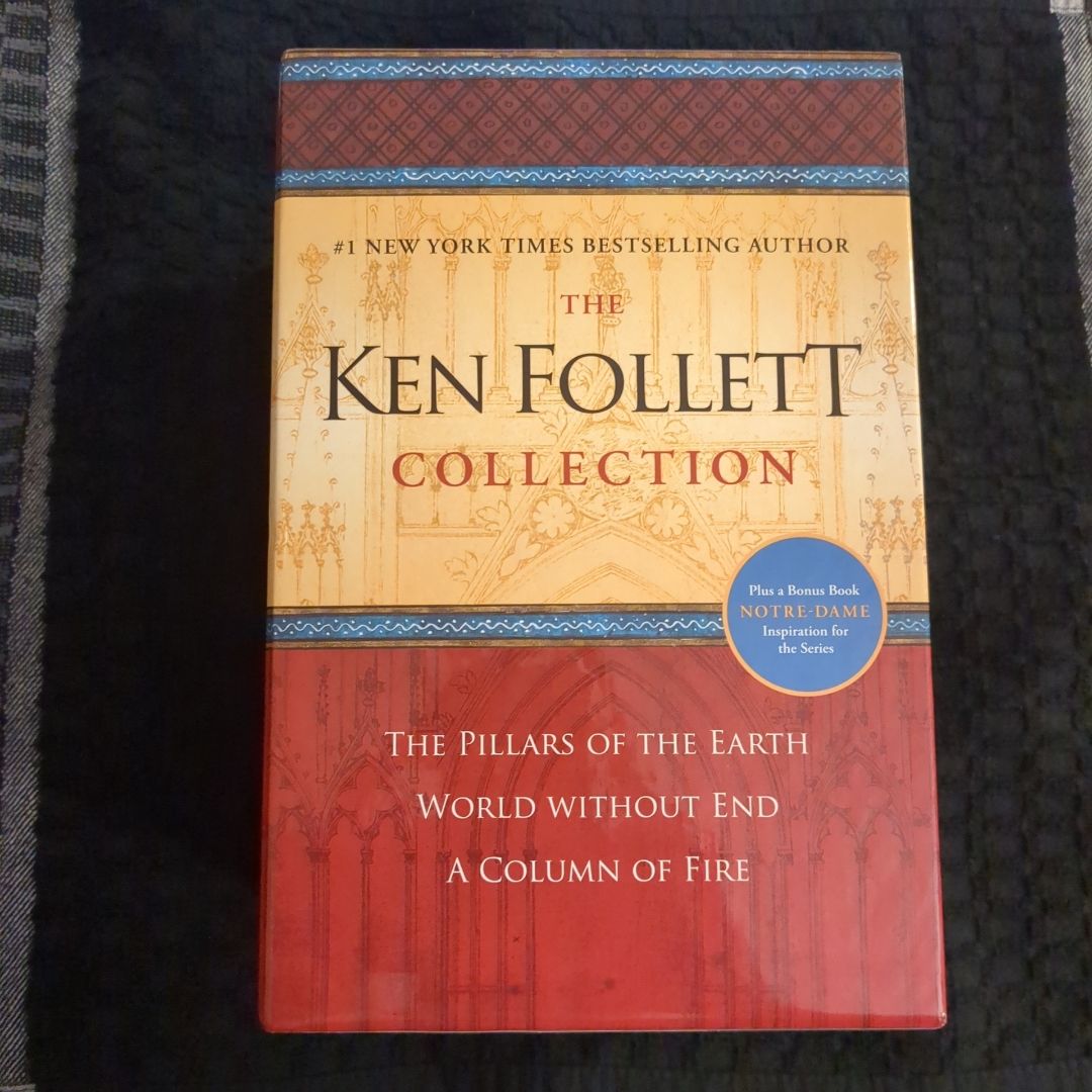 The Ken Follett Collection - Three Book, Boxed Set (With Bonus Book). "The Pillars of the Earth", "World Without End", "A Column of Fire", and "Notre Dame".