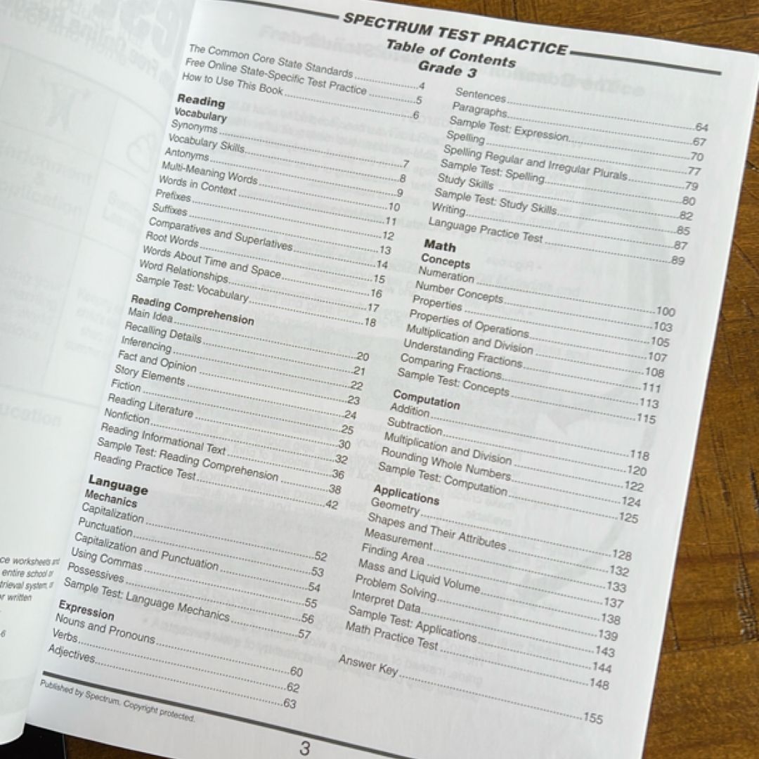 Test Practice, Grade 3