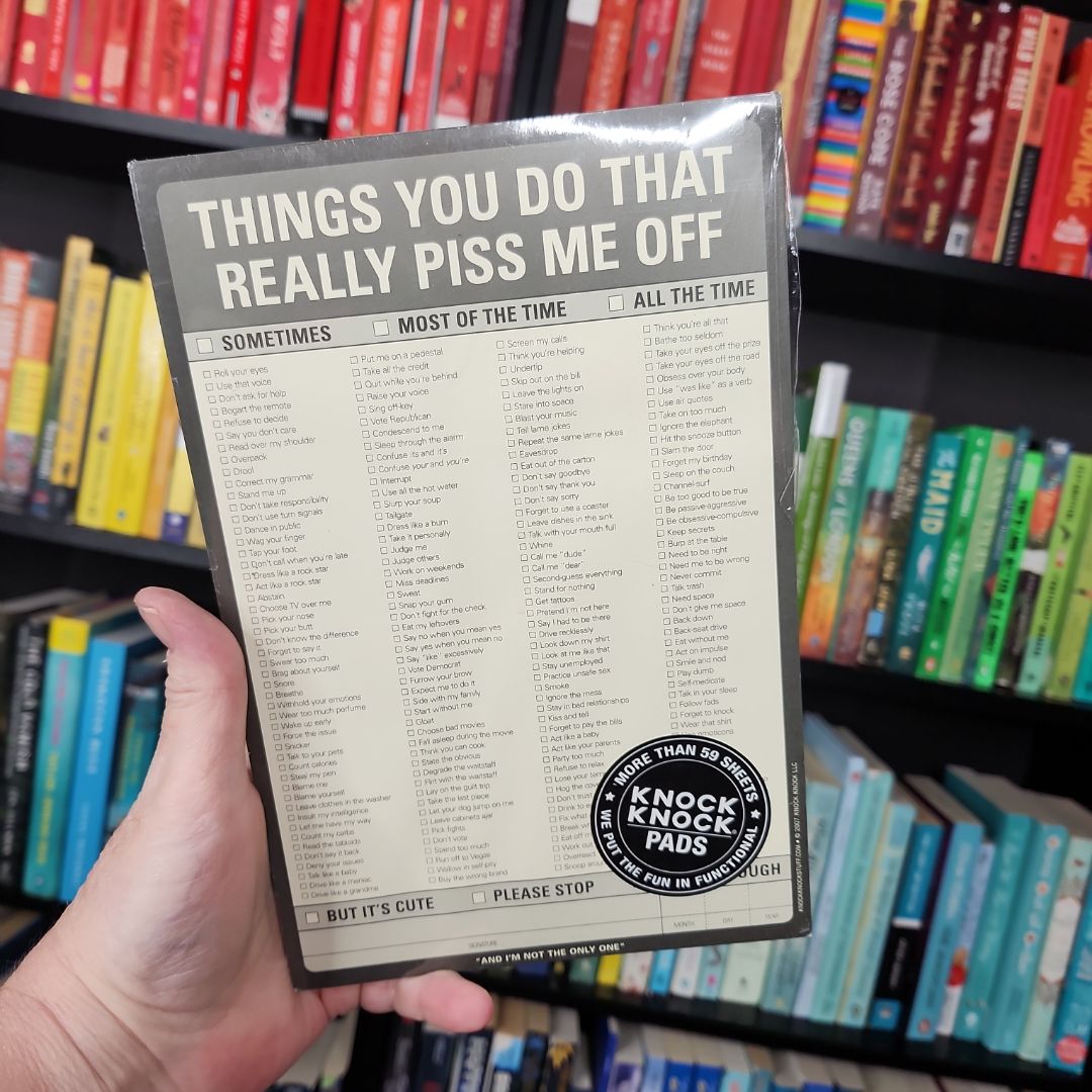 Knock Knock Things You Do That Really Piss Me Off! Note Pad