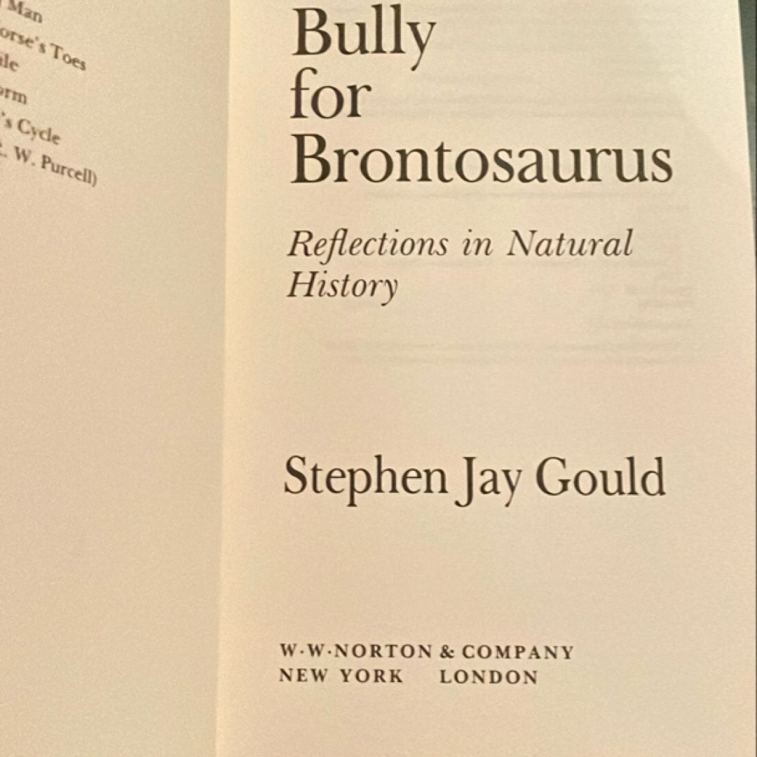 Bully for Brontosaurus