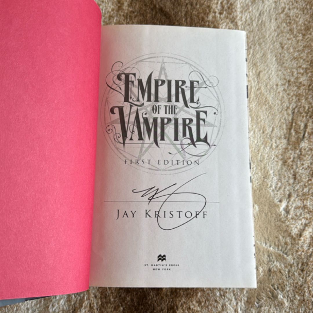 Empire of the Vampire *Hand Signed* *1st edition* *1st Printing*