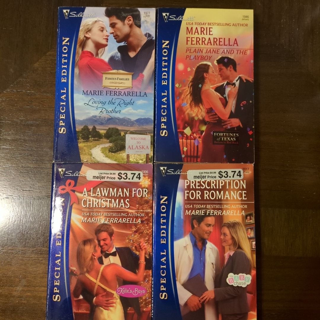 Loving the Right Brother; Plain Jane and the Playboy; A Lawman for Christmas; Prescription for Romance