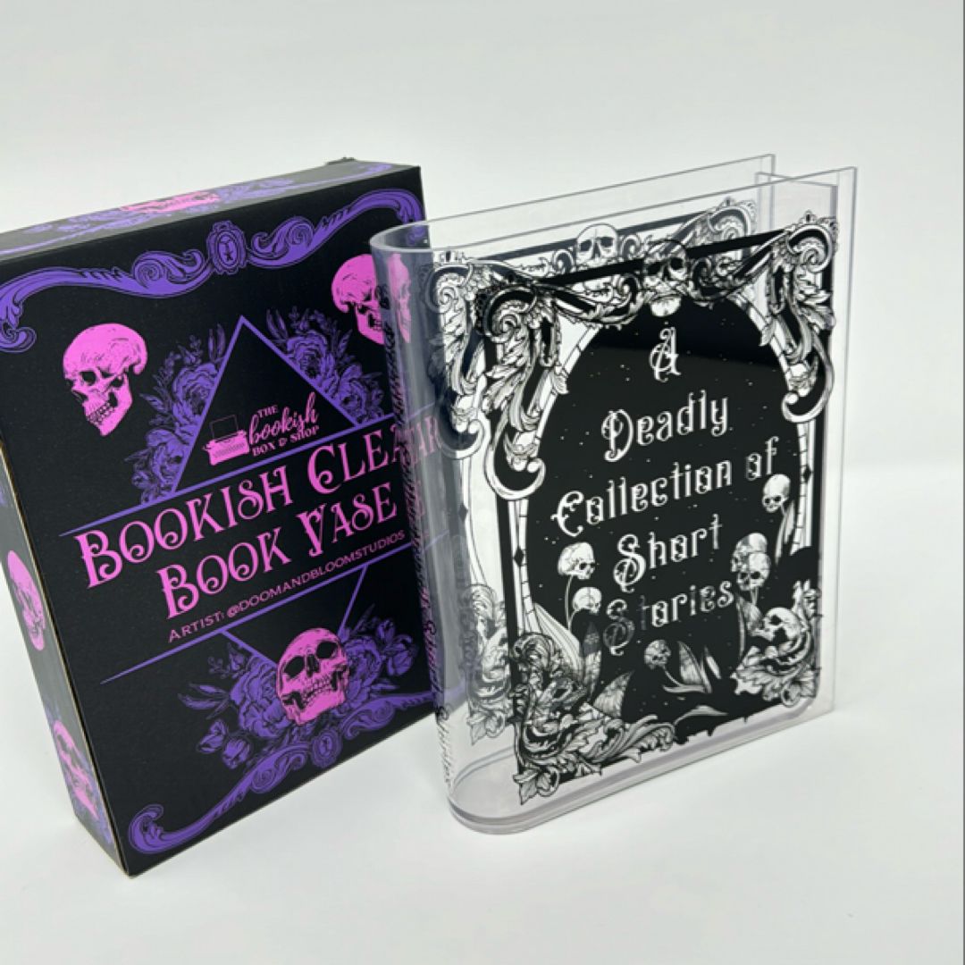 Bookish clear book vase