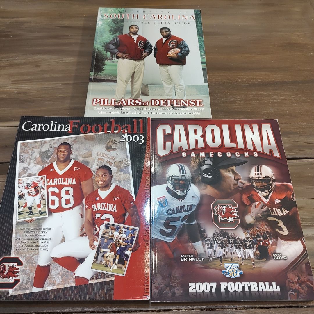 3 Carolina Gamecock Media Guides (2000, 2003, 2007)