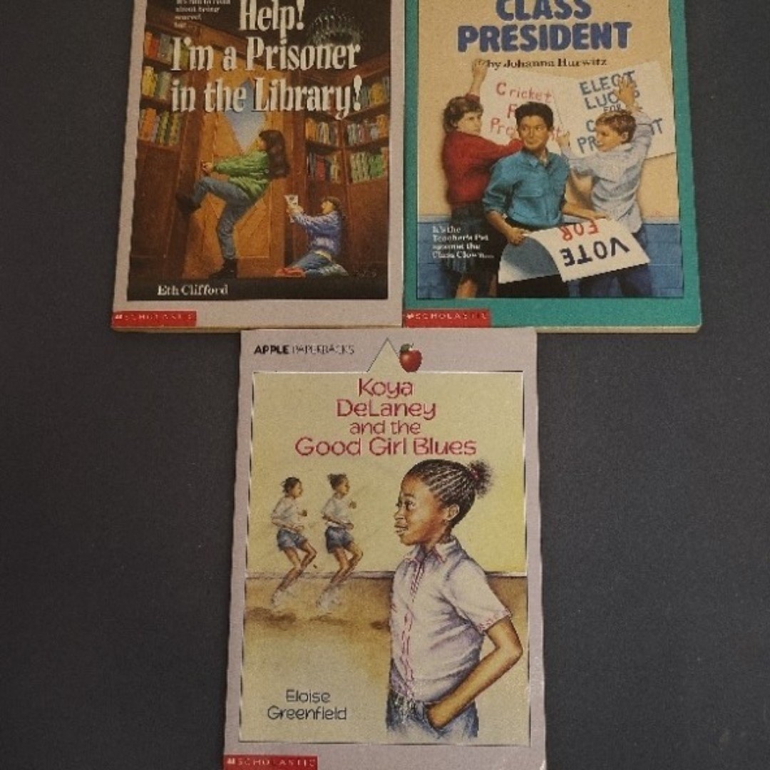 Vintage Kids 3 Book Lot Scholastic Clifford Hurwitz Greenfield Chapter Books
