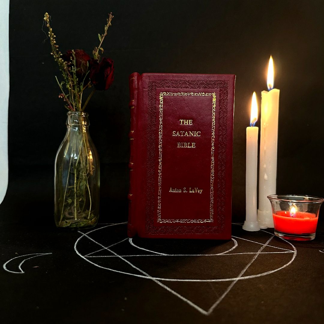 The Satanic Bible by Anton Szandor LaVey  Leather Bound