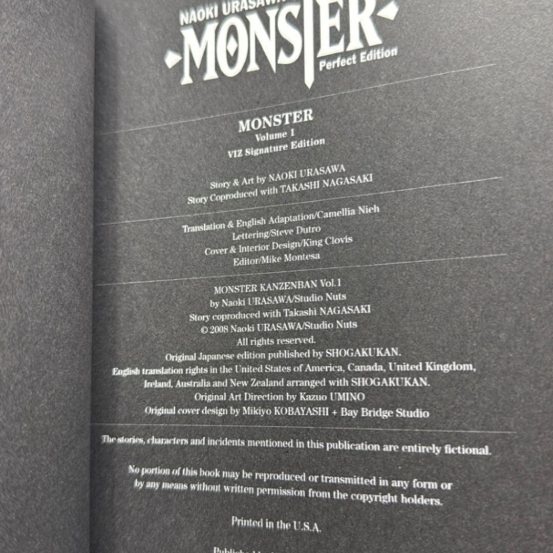 Monster: the Perfect Edition, Vol. 1