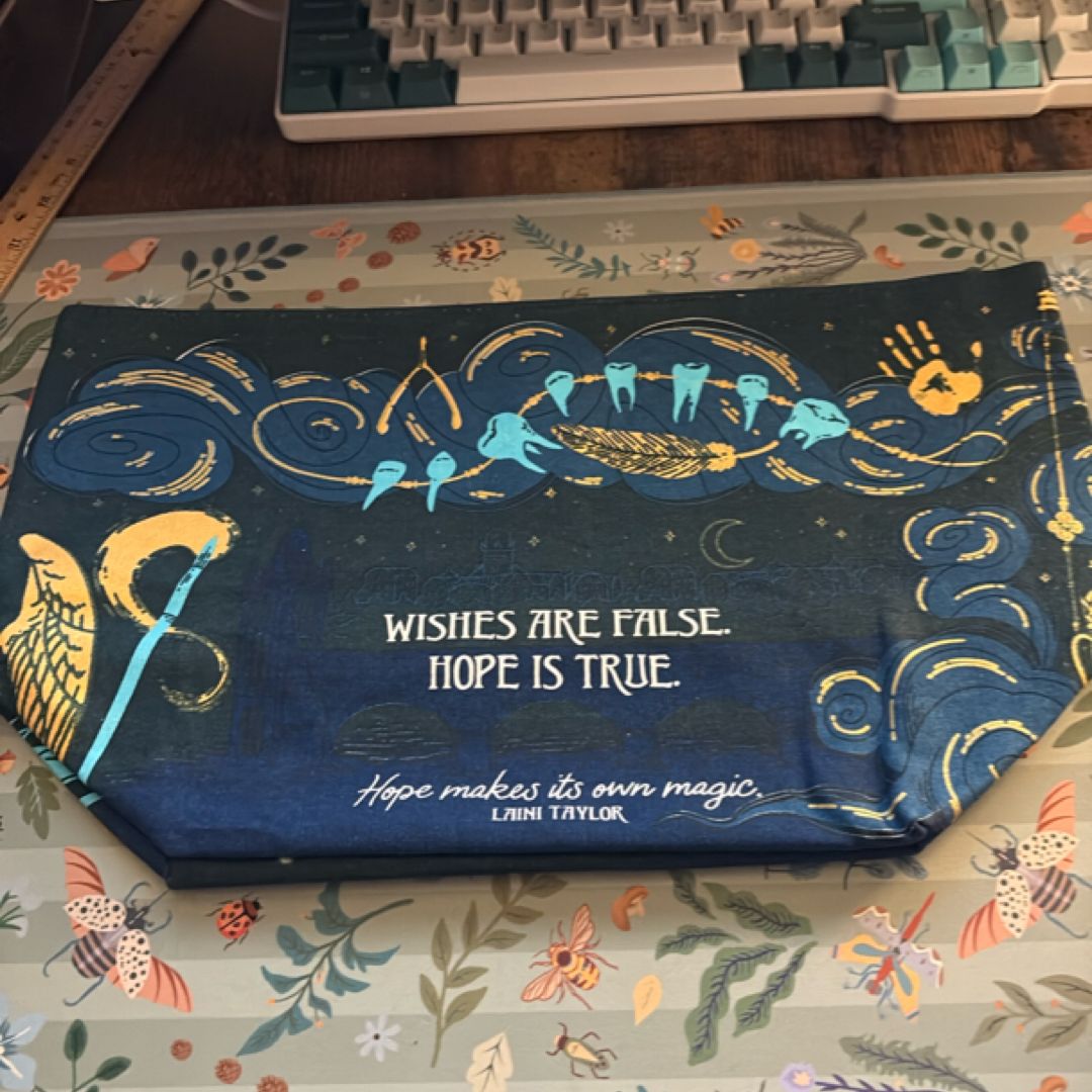 Book Fabric Organzier Themed Bag Hope Is Magic 