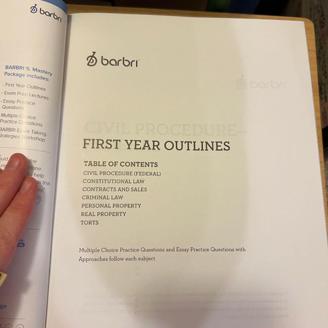 BARBRI First Year Outlines by BARBRI, Paperback | Pangobooks