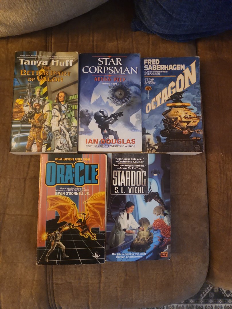 Sci-Fi Lot of 5 Paperback Books Set #2