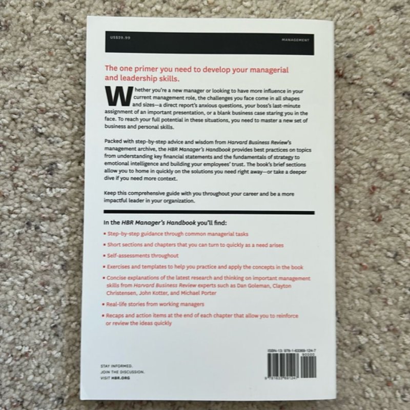 Harvard Business Review Manager's Handbook