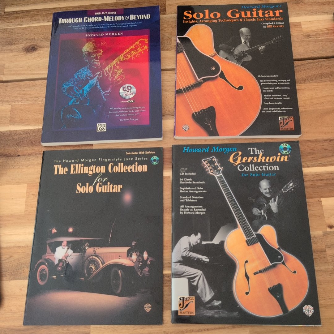 Lot of 4 Howard Morgen Through Chord Melody & Beyond, the Ellington Collection for Solo Guitar, Solo Guitar Insights, Arranging Techniques, Gershwin Collection 