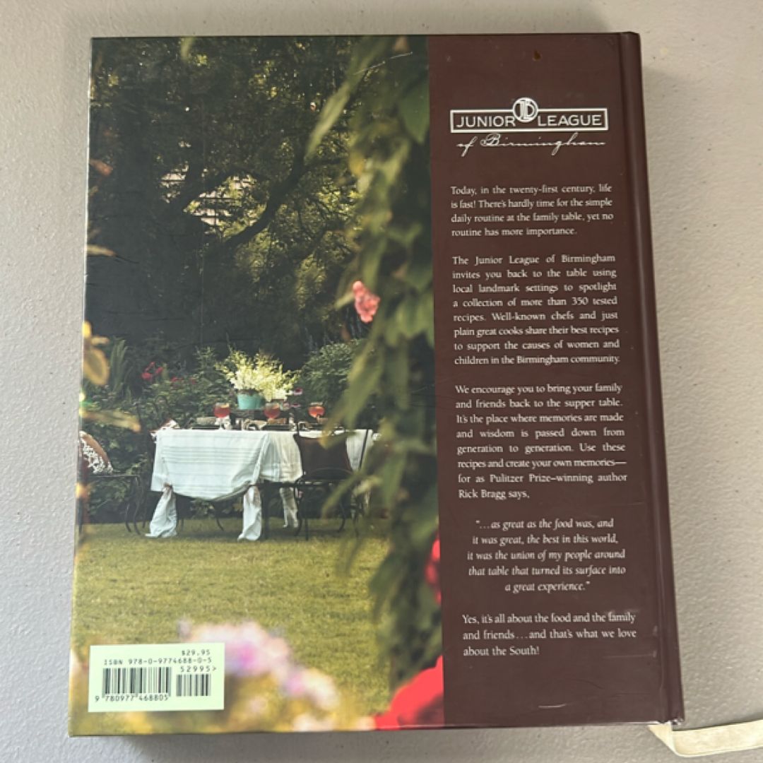 Tables of Content-- Service, Settings, and Supper