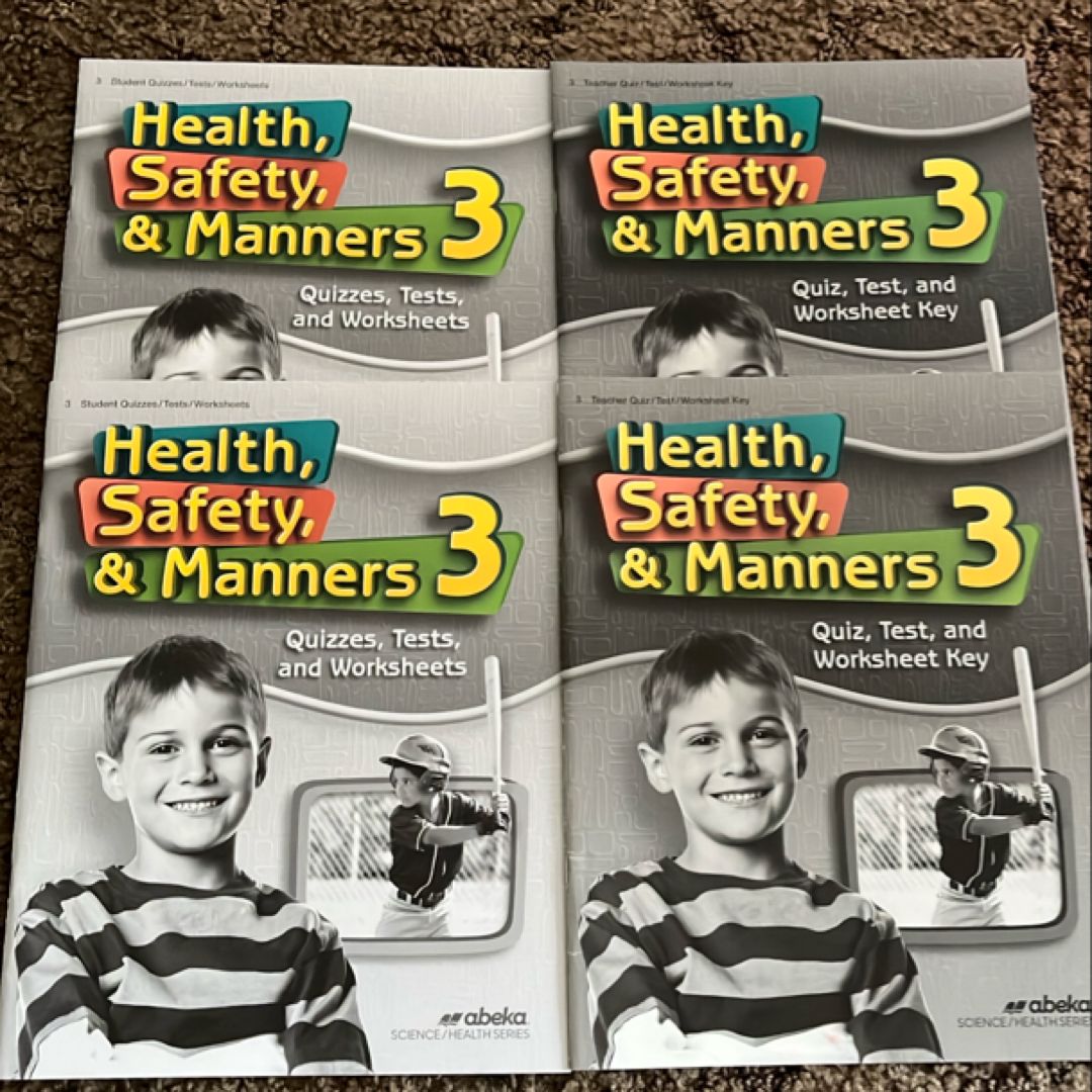 Abeka Health, Safety, and Manners Grade 3 Quizzes, Test & Worksheets + Key Books