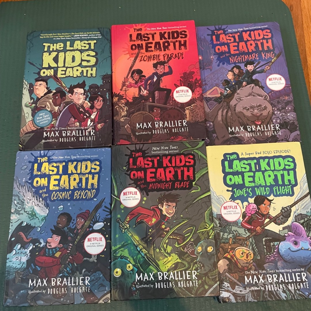 The Last Kids On Earth 6 Books Collection Set by Max Brallier (Last Kids On Earth, Zombie Parade, Nightmare King, Cosmic Beyond, Midnight Blade & Skeleton Road)