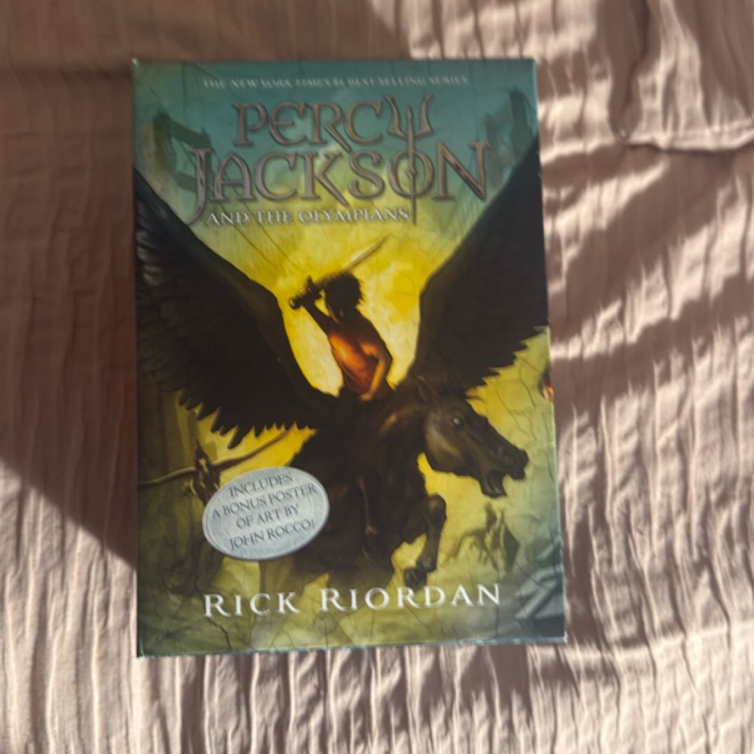 Percy Jackson and the Olympians 5 Book Paperback Boxed Set (new Covers W/poster)