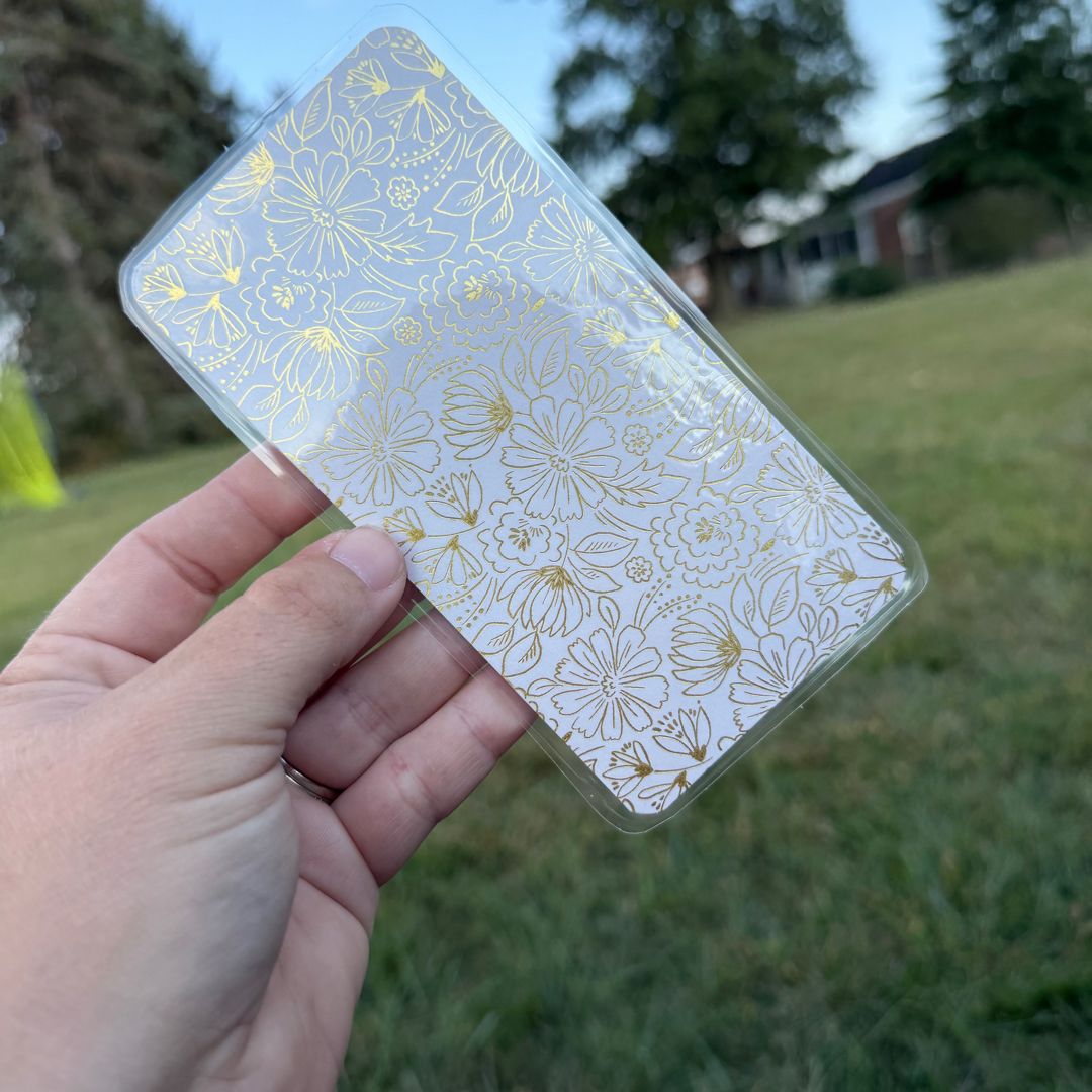 White & gold florals bookmark ✨