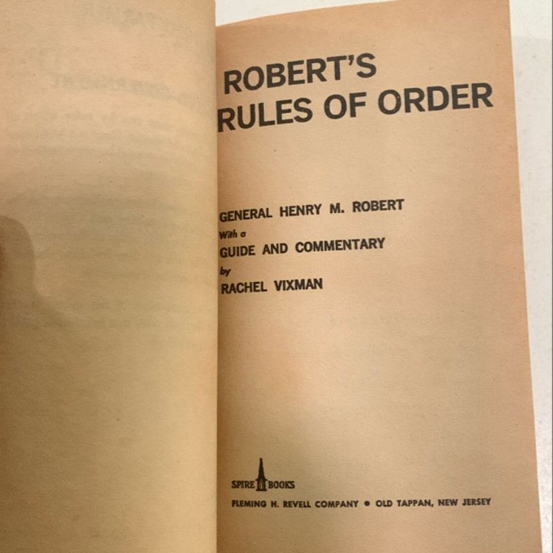 Robert’s Rules of Order