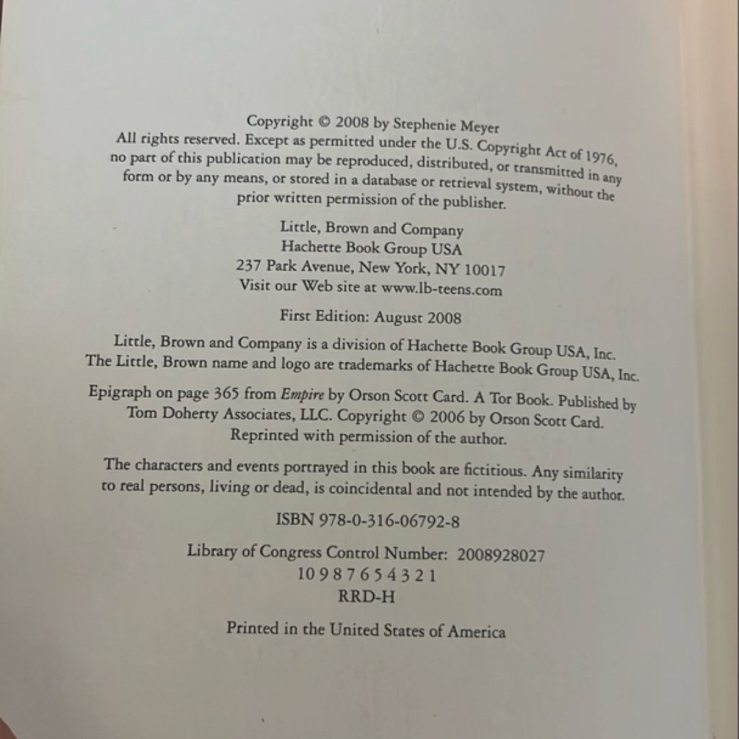 Breaking Dawn - First Edition, First Print