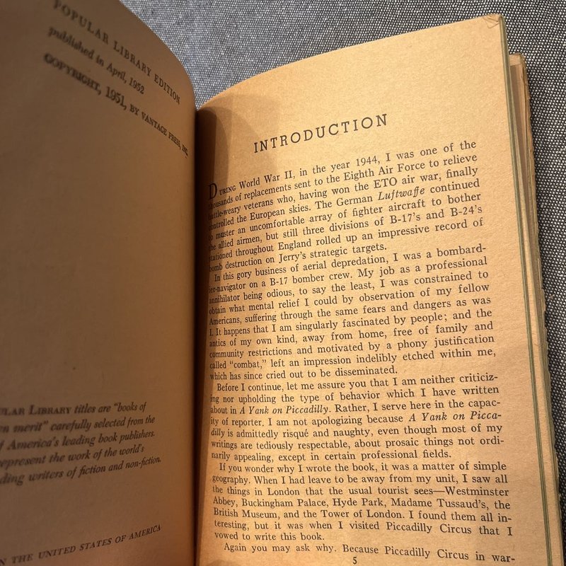 A yank on Piccadilly