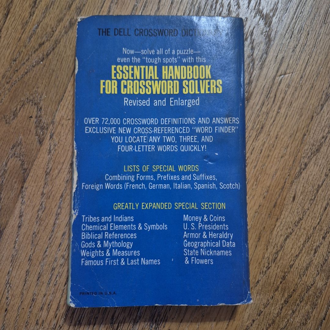 The Dell Crossword Dictionary by Kathleen Rafferty, Paperback | Pangobooks