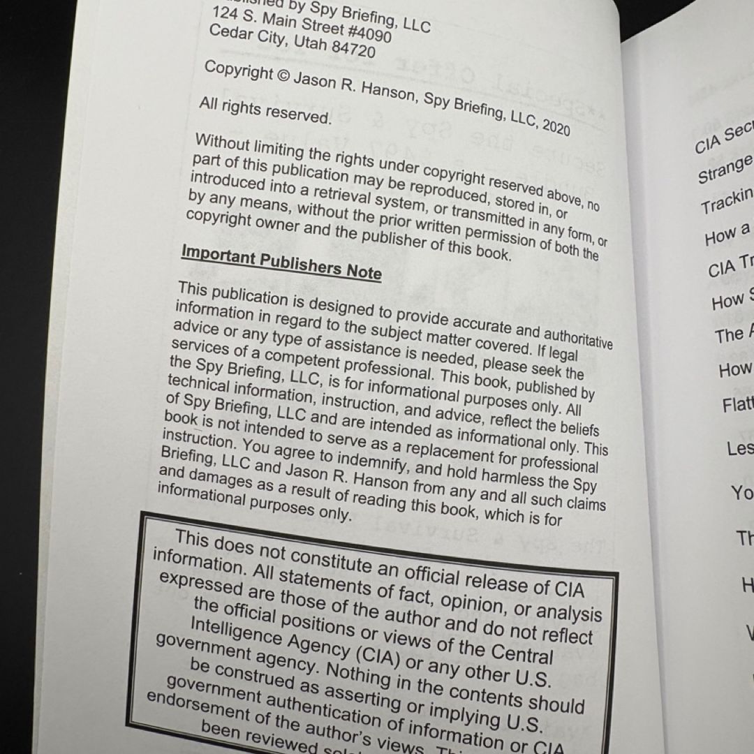 The Little Black Book of 101 Spy Secrets