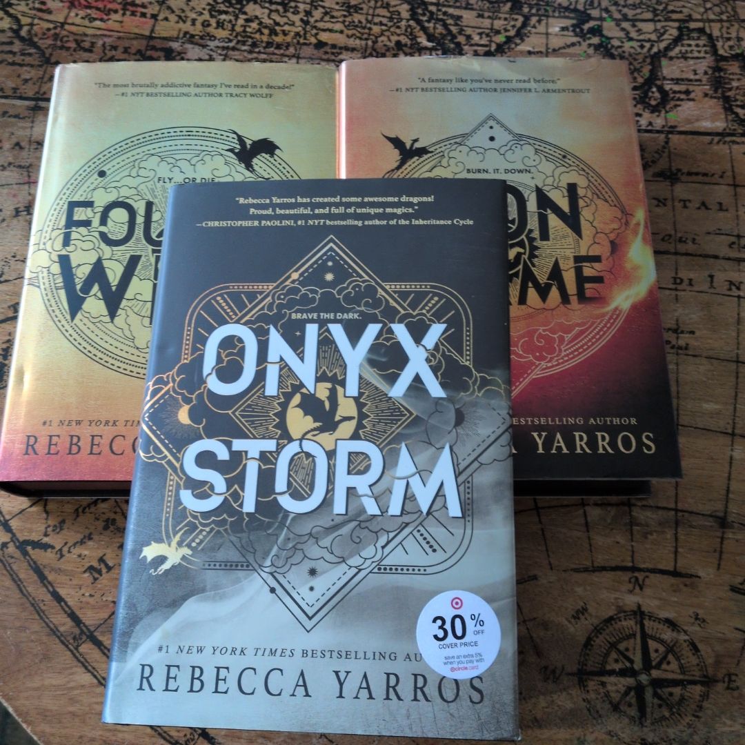 Fourth Wing, Iron Flame, and Onyx Storm