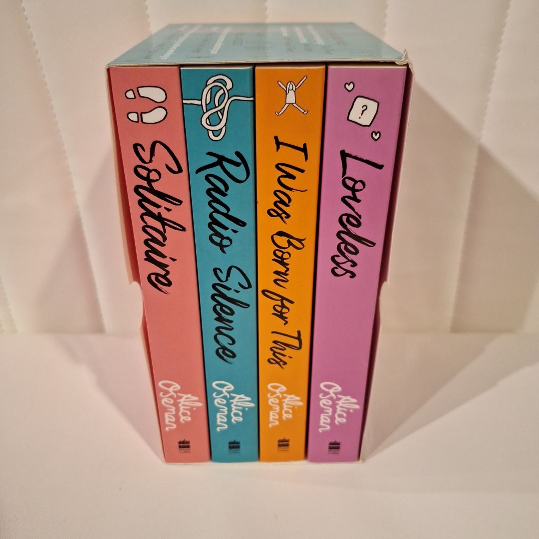 Alice Oseman Four-Book Collection Box Set (Solitaire, Radio Silence, I Was Born for This, Loveless)