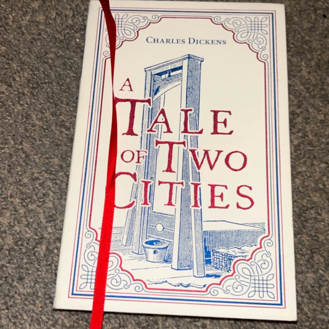 A Tale of Two Cities, Charles Dickens Classic Novel, (French Revolution; London, Love and Sacrifice), Ribbon Page Marker, Perfect for Gifting
