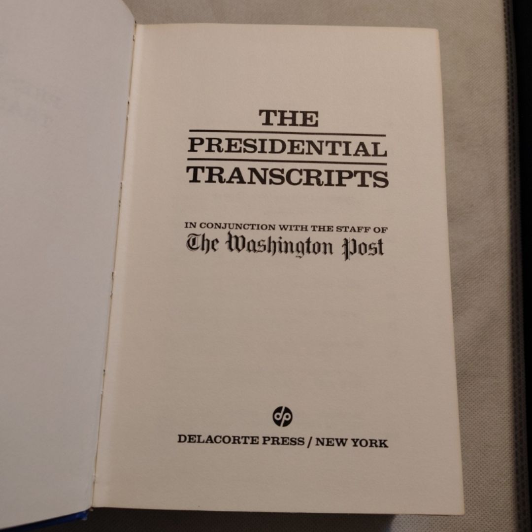 The Presidential Transcripts by Jared Bernstein