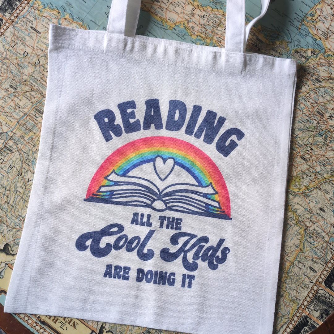 Reading tote bag