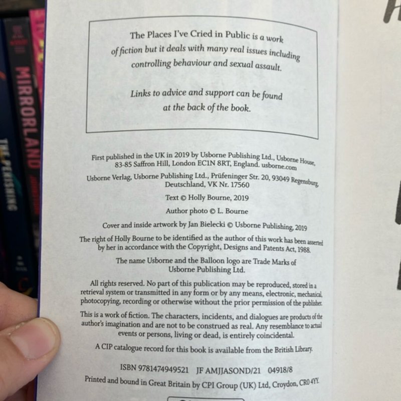 The Places I've Cried in Public