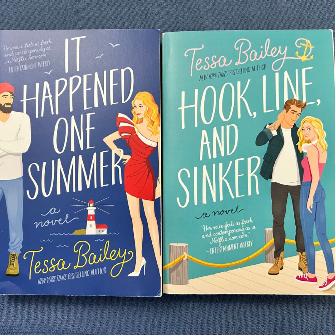It Happened One Summer Series 2 Books Collection Set By Tessa Bailey (It Happened One Summer, Hook Line and Sinker)