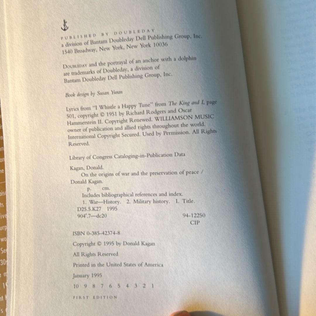 On the origins of War (1st Ed/1st)