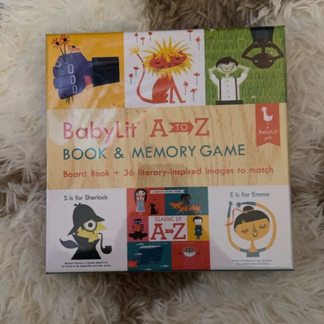 BabyLit A to Z Book & Memory Game | Jennifer Adams | Literary Kids Gift Set