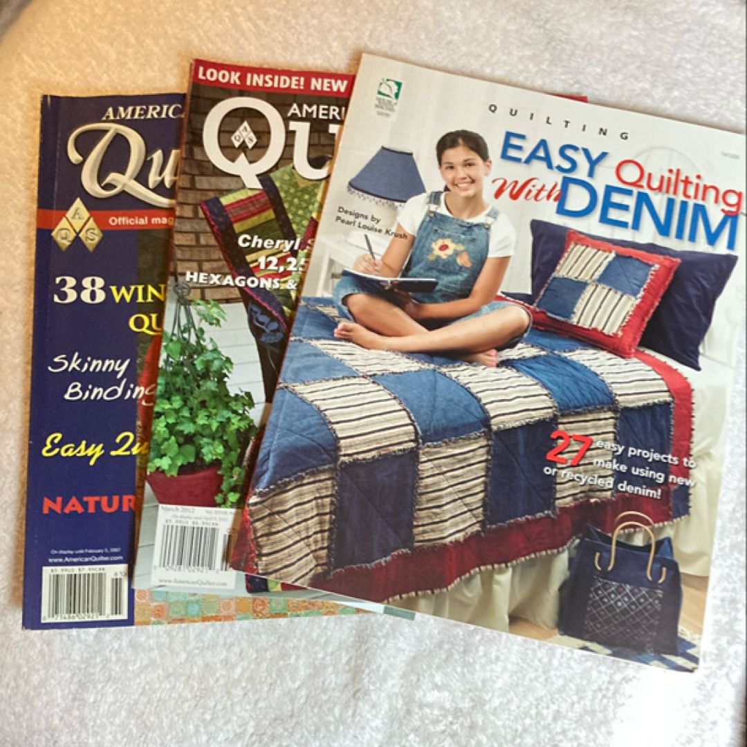 How to Quilt with Denim & 2 American Quilter magazines 26C