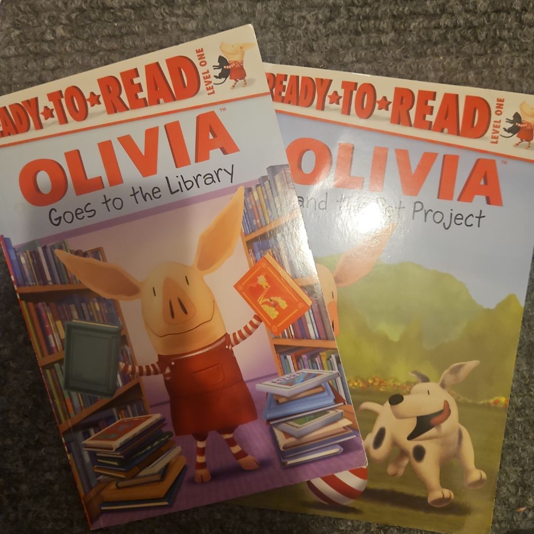 Olivia Goes to the Library & Olivia and the pet project