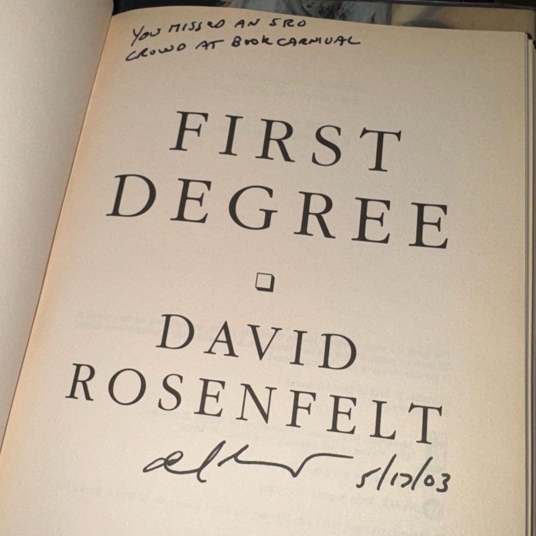 First Degree by David Rosenfelt