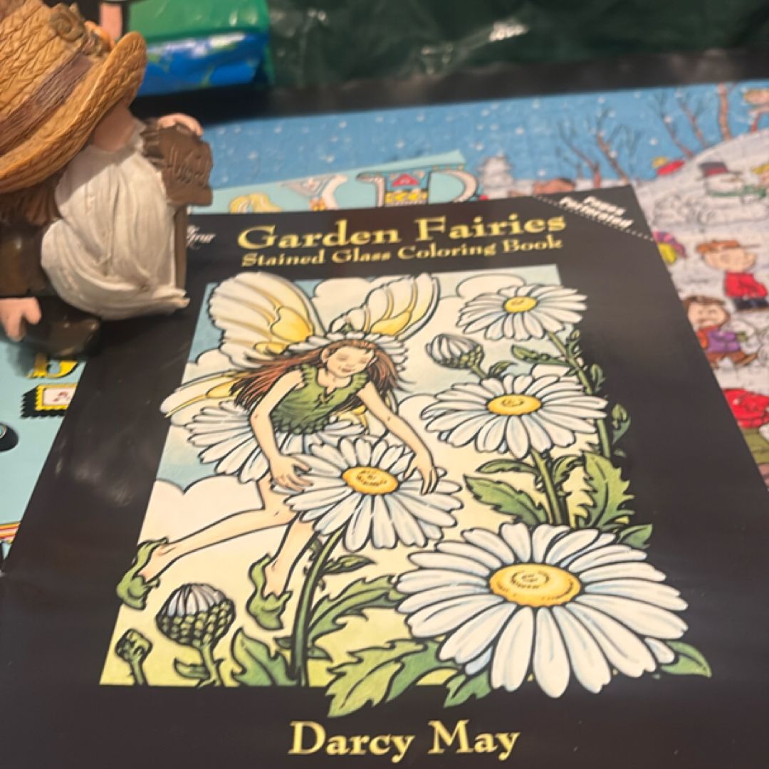 Garden Fairies Stained Glass Coloring Book
