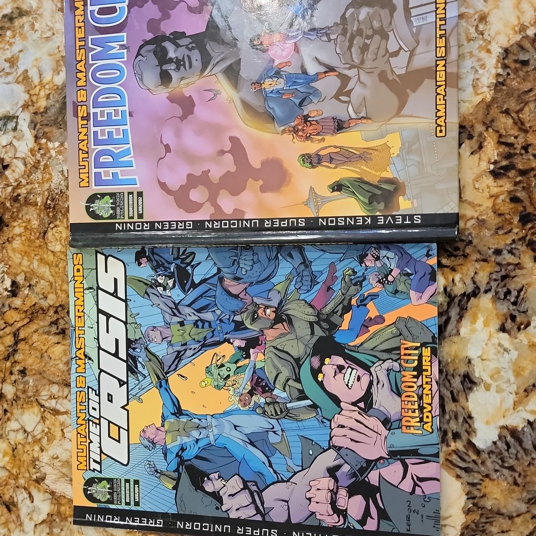 Mutants and masterminds - Time of Crisis. **Missing pages **  Freedom City. **Missing pages **