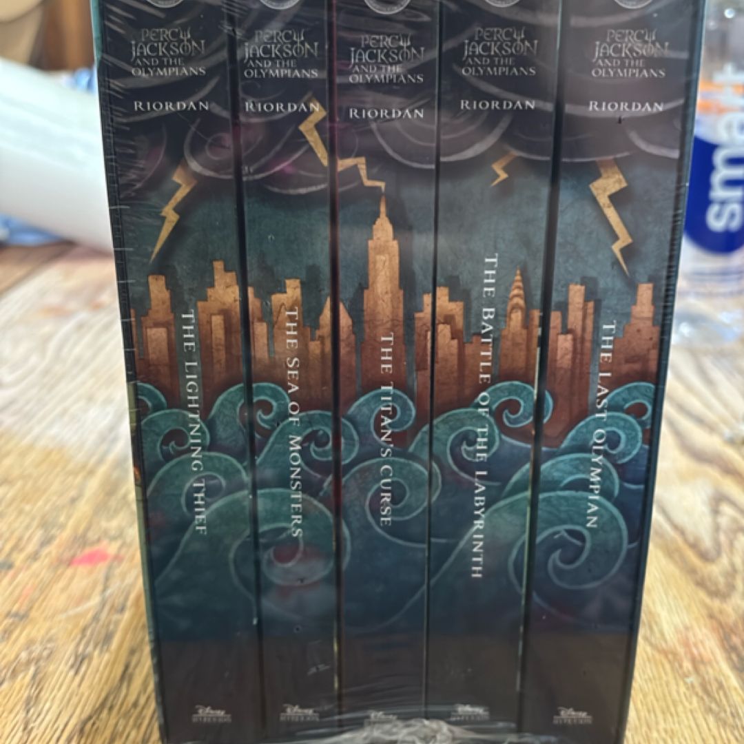 Percy Jackson and the Olympians 5 Book Paperback Boxed Set (new Covers W/poster)