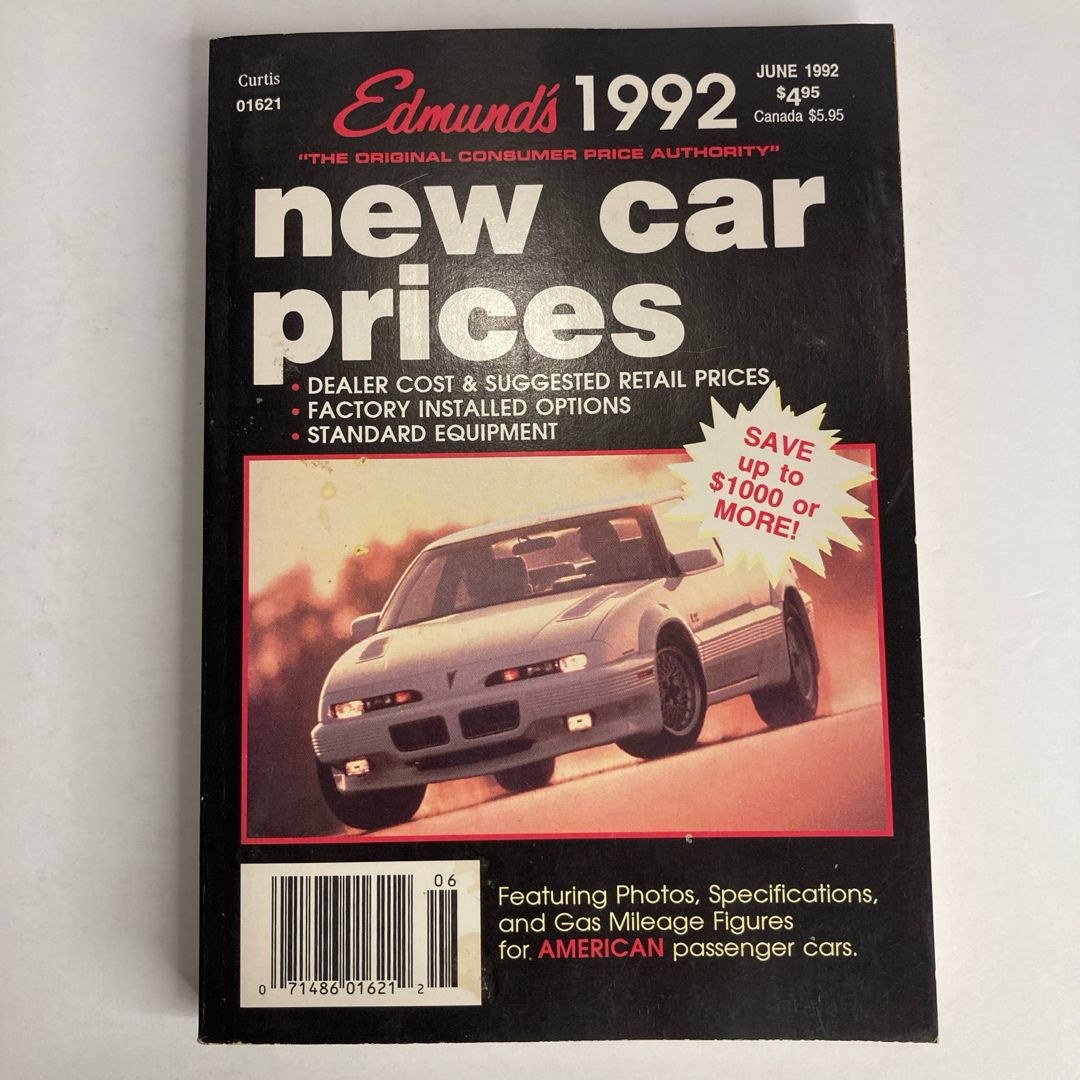 Edmund’s 1992 New Car Prices