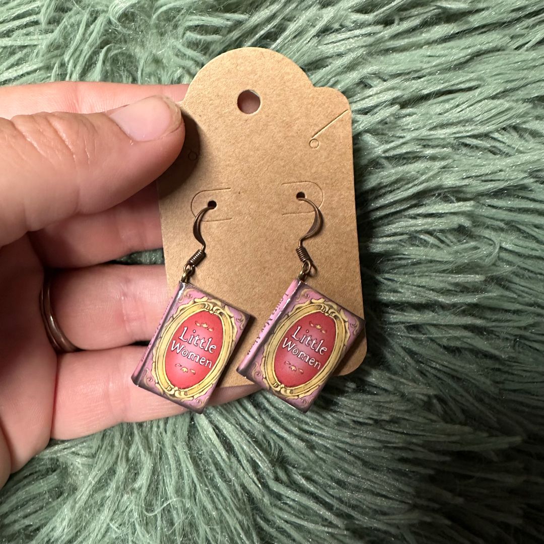 Little Women bookish earrings 📖