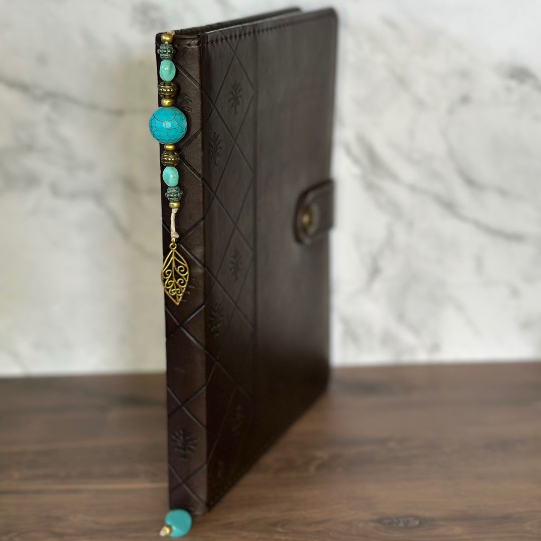 Gold Leaf Bead Bookmark