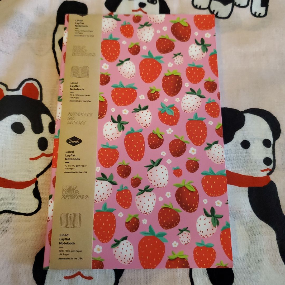 Strawberry Lined Notebook
